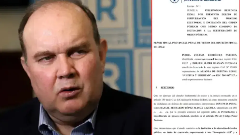 Formulan denuncia penal contra Rafael López Aliaga por incitación a la insurgencia.